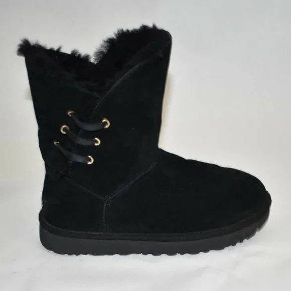 New! Ugg Constantine Genuine Lamb Shearling Lined Boot Black Size